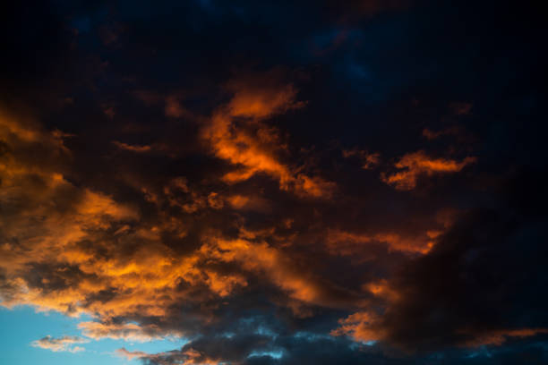 istock Scenic view of the dramatic orange sky during sunset. 1244565482