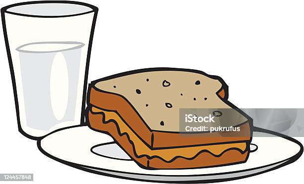 Peantu 버터 샌드위치 및 우유관 땅콩버터에 대한 스톡 벡터 아트 및 기타 이미지 - 땅콩버터, 샌드위치-음식, 0명