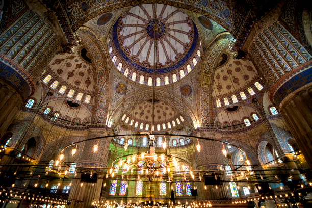 istock Interior view from the Blue Mosque, Sultanahmed Mosque built by Sultan Ahmed. Istanbul 1244598597