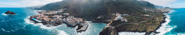 istock Village By The Sea Against Mountains 1244616537