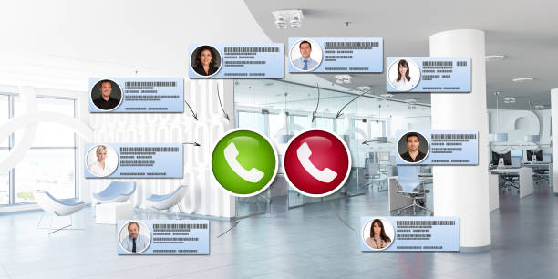 istock Virtual meeting in modern premises 1244619445