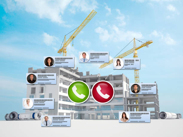 istock Virtual meeting  in  Construction industry 1244622159