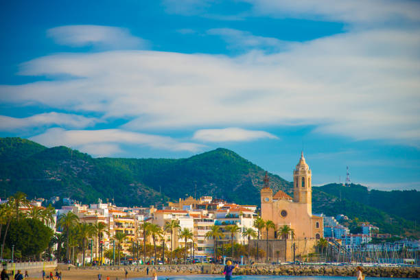 istock Spanish Beach Resort in Barcelona, Spain 1244683613