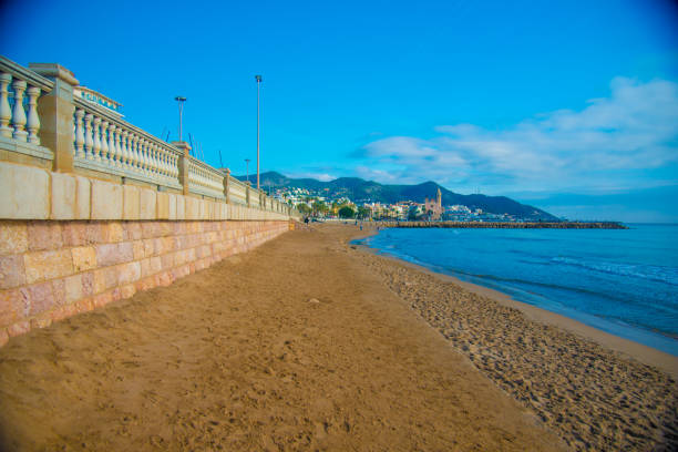 istock Spanish Beach Resort in Barcelona, Spain 1244684234
