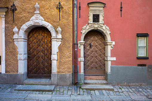 Doors of Old Town Stockholm, Sweden