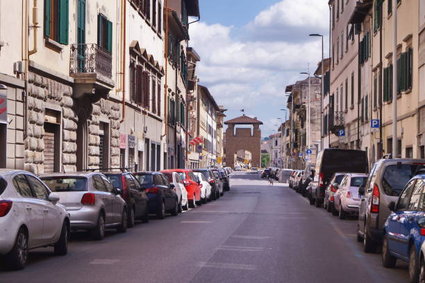 Florence during the covid-19 emergency, Ponte alle Mosse road, Italy