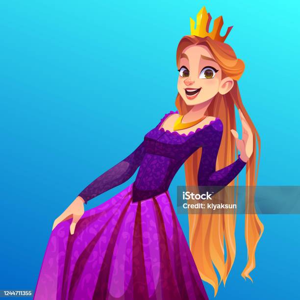 Ilustración de Bonita Princesa Hermosa Chica En Corona De Oro y más  Vectores Libres de Derechos de Princesa - Princesa, Rapunzel, Cenicienta -  iStock