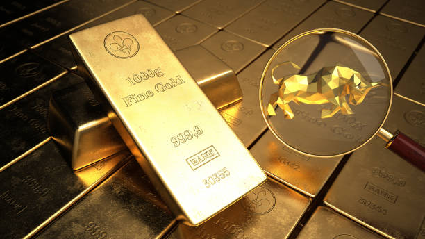 bullish gold market - gold edelmetall stock-fotos und bilder