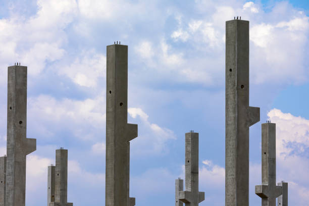 Concrete structures and the sky in the background. This file is cleaned and retouched.