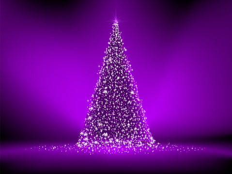 Abstract purple christmas tree on purple. EPS 8 vector file included