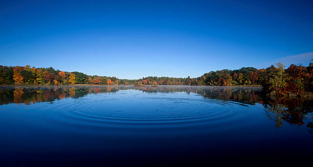istock Ripples in an Autumn New England Pond 124474867