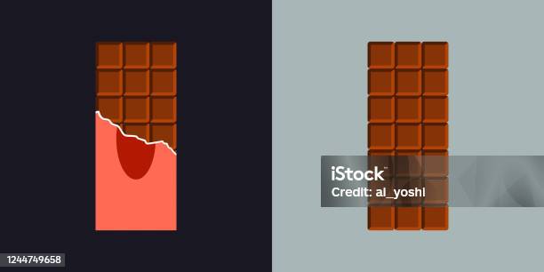 Block Chocolate Texture Chocolate Block Stock Illustration - Download Image Now - Block Shape ...