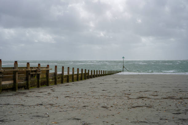 istock Wide open spaces on a beach with the tide out 1244764514