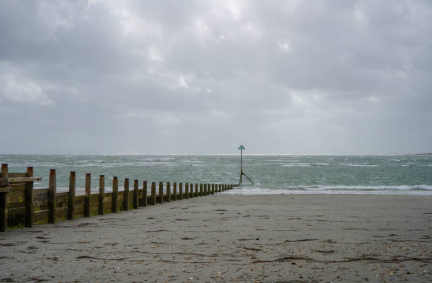 istock Wide open spaces on a beach with the tide out 1244766174
