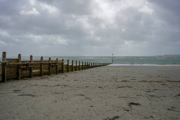 istock Wide open spaces on a beach with the tide out 1244767835