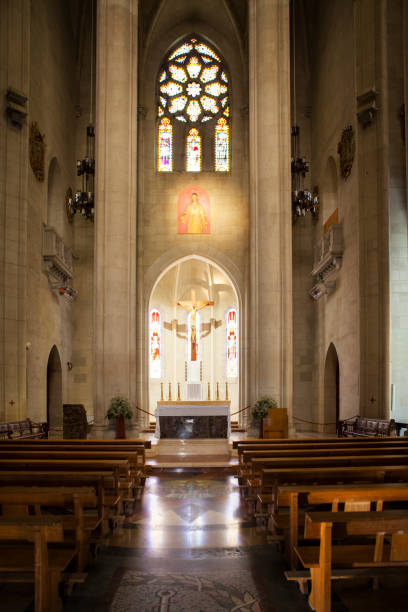 istock Inside of church. Jesus, good. 1244784492
