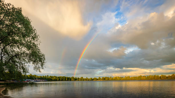 istock Rainbow over Obolon waterfront in Kyiv 1244803990