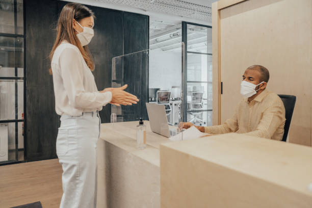 People working with mask during the Covid-19