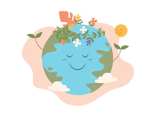 Vector illustration of Earth Day concept, Save the earth, Happy Earth Day