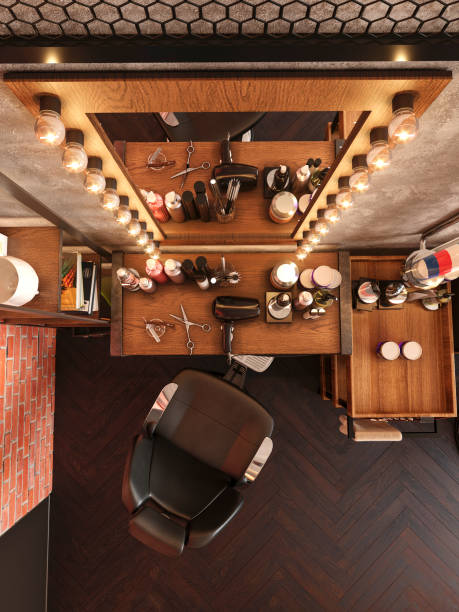 istock barbershop working place interior 3d illustration 1244834239