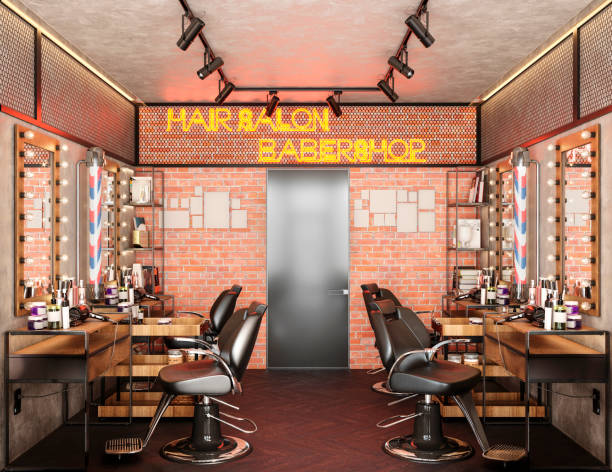 istock barbershop working place interior 3d illustration 1244835396