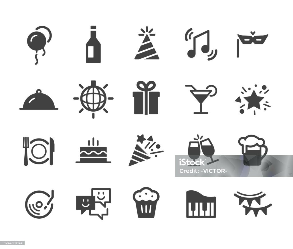 Party Icons - Classic Series - Royalty-free Símbolo de ícone arte vetorial