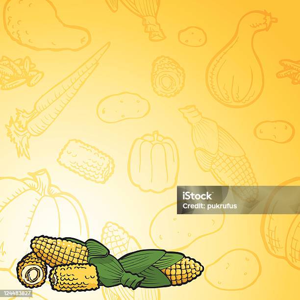 Corny Fundo - Arte vetorial de stock e mais imagens de Cereal - Cereal, Dourado - Cores, Esboço