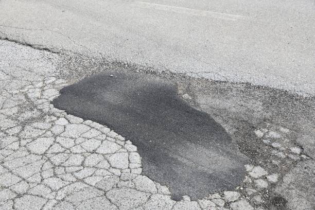istock Damaged road in Italy 1244849004