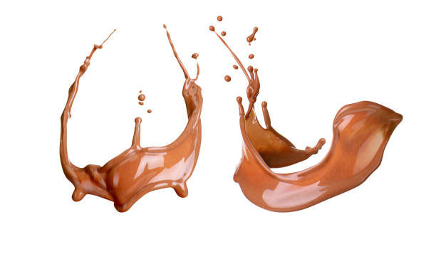 istock splash of chocolate on white background 1244867859