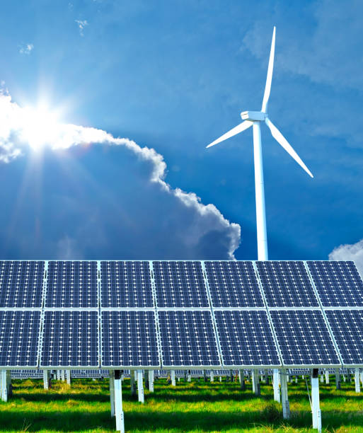 istock renewable energy generation - wind turbines and solar plants 1244877920