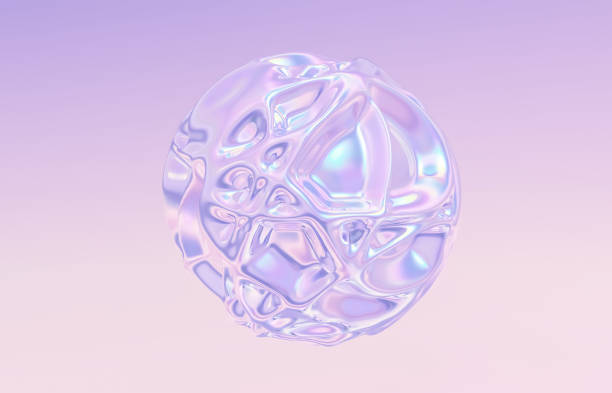 istock Abstract geometric crystal background, iridescent texture, faceted gem. 1244883936