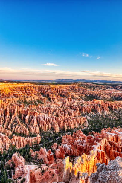 Bryce Canyon National Park at Sunrise, View from Bryce Point, Utah, USA Bryce Canyon National Park at Sunrise, View from Bryce Point, Utah, USA bryce canyon national park stock pictures, royalty-free photos & images