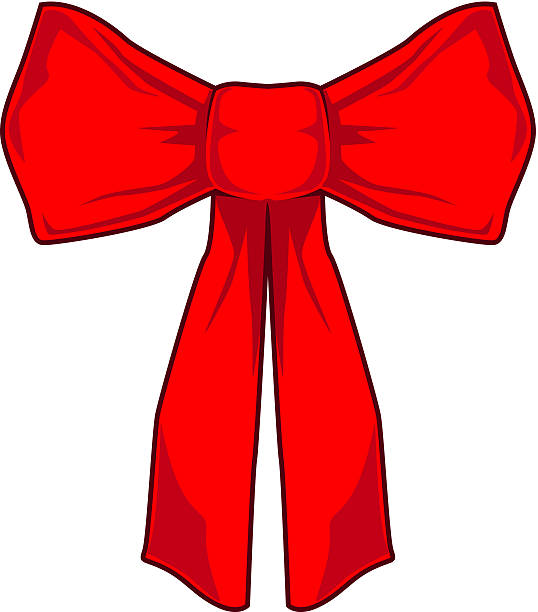 Laço vermelho de Natal - ilustração de arte em vetor