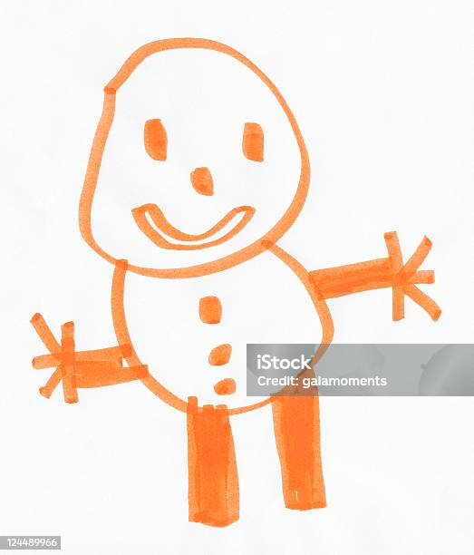 Sorridi - Fotografie stock e altre immagini di Disegno di bambino - Disegno di bambino, Illustrazione, Arancione