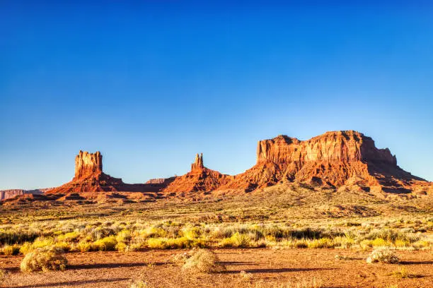 Photo of Monument Valley in Navajo National Park during a Sunny Day, Border of Utah and Arizona, USA