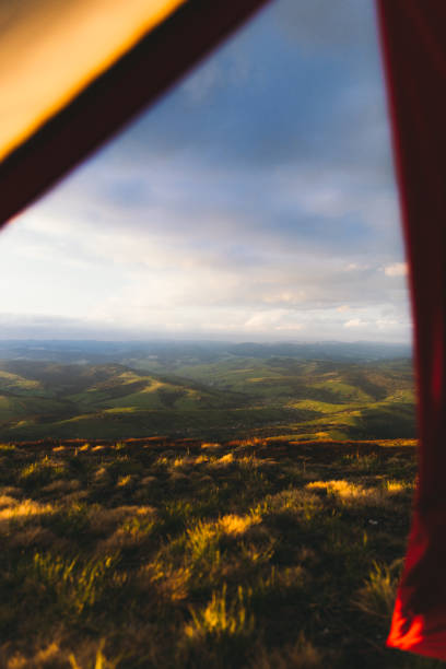 istock Preparing for the night with a perfect outdoor mountain view 1244901214