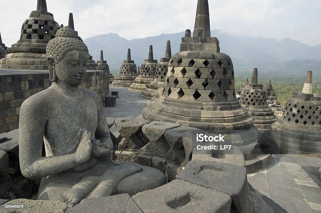 Java Indonésia de Borobudur - Royalty-free Templo de Borobudur Foto de stock