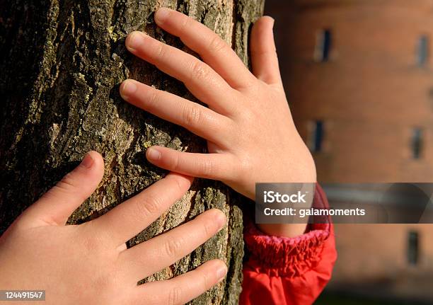 Foto de Abraçando Uma Árvore e mais fotos de stock de Cidade - Cidade, Reflorestamento, 2-3 Anos