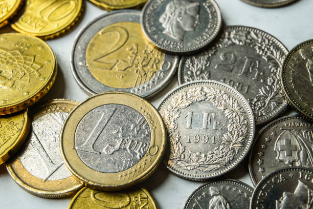 istock Swiss Francs and Euro 1244933056