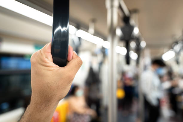 istock Social distancing in public transportation. 1244933467