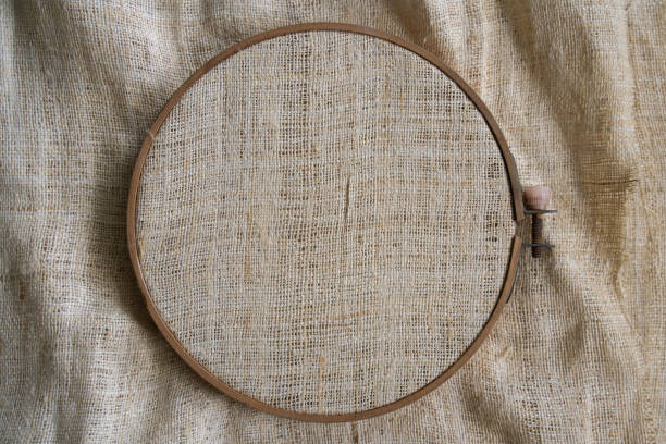 istock Wooden hoop with sackcloth 1244936844
