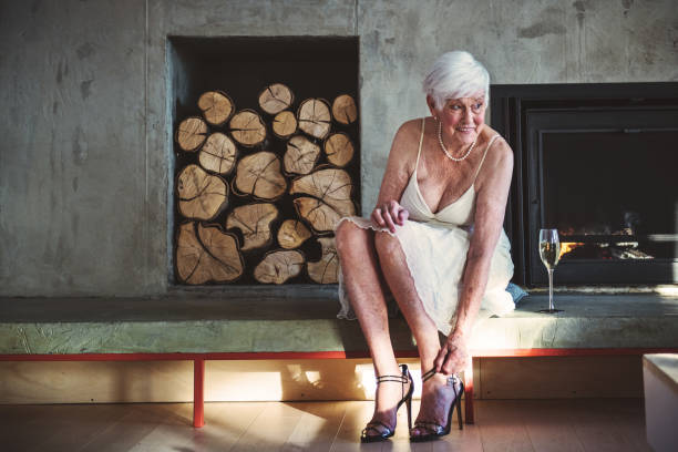 85 years old woman portrait