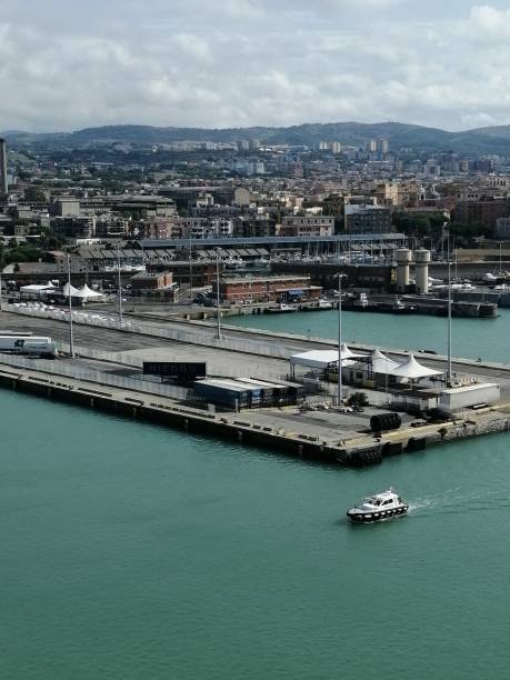 istock Boats in Italian harbor 1244944535