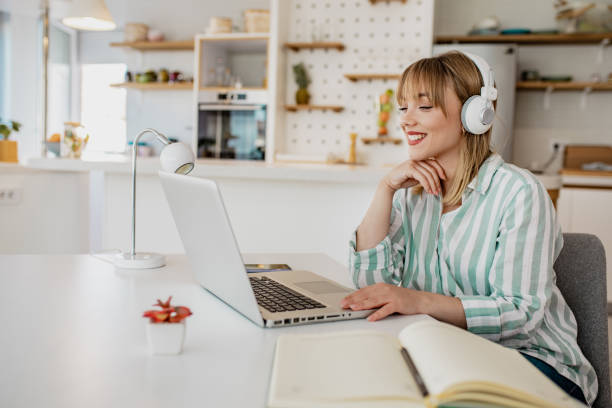 istock Young woman on a video call 1244956430