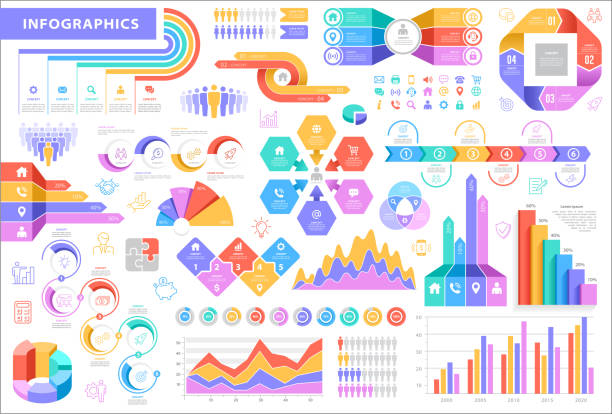 インフォグラフィックおよび人事の要素 - diagram businesswoman flowing chart点のイラスト素材／クリップアート素材／マンガ素材／アイコン素材