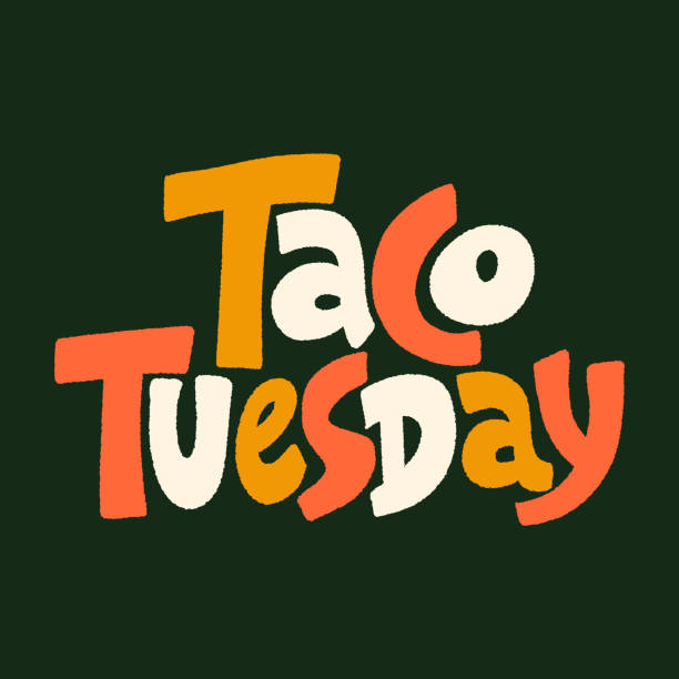 ilustraciones, imágenes clip art, dibujos animados e iconos de stock de martes de taco - martes