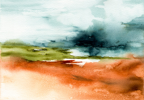 Abstract Watercolor Landscape