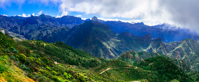 Breathaking mountain views of Grand Canary island. Artenara village, most highest on the islnad