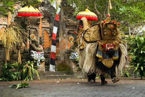 Blitar, East Java, Indonesia - June 27th, 2023 : The ritual to commemorate the inauguration day of the Penataran temple