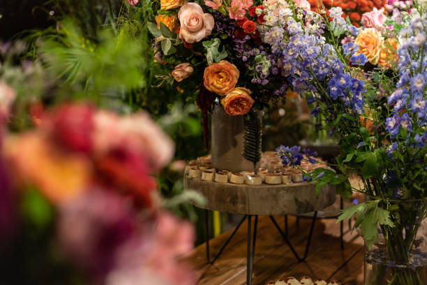 istock Flowers in event decoration. 1244996183